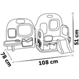 Centru de ingrijire pentru papusi Smoby Baby Care Childcare Center albastru roz cu accesorii
