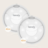 Colector de lapte, Lionelo, Milky, 2 buc, Se potriveste tuturor sutienelor, Cutie depozitare igienica inclusa, Fara bisfenol A, Capacitate 40 ml, Transparent