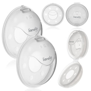 Colector de lapte, Lionelo, Milky, 2 buc, Se potriveste tuturor sutienelor, Cutie depozitare igienica inclusa, Fara bisfenol A, Capacitate 40 ml, Transparent