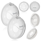 Colector de lapte, Lionelo, Milky, 2 buc, Se potriveste tuturor sutienelor, Cutie depozitare igienica inclusa, Fara bisfenol A, Capacitate 40 ml, Transparent