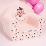 Fotoliu din burete, New Baby, Pinneaple, Pentru copii, 9 luni - 5 ani, Cu Husa detasabila, Pink