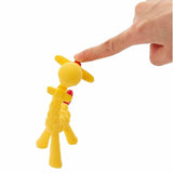 Jucarie de dentitie, Bocioland, Amelioareaza gingiile dureroase, Design ergonomic, Fara BPA, 0 luni+, Giraffe Yellow/Brown