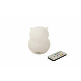 Lampa de veghe, BBluv, Bufnita, Hibu, Functionare pana la 10 ore, Cu telecomanda si cablu USB, Cu 9 culori diferite activate prin control Touch, White