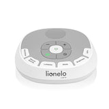 Lampa de veghe, Lionelo, BabyNap, 2 in 1, Wireless, Cu sunete si melodii de leagan, Cu 11 culori si 3 niveluri de luminozitate, Cu functie de redare si inregistrare batai inima, Alb