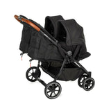 Landou portabil, Jane, Montare in carucior, Cu manere, Cu salteluta 95% materiale reciclate cu protectie UPF50, 67x29.5x43 cm, 0-9 Kg, Cold Black