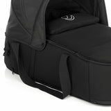 Landou portabil, Jane, Montare in carucior, Cu manere, Cu salteluta 95% materiale reciclate cu protectie UPF50, 67x29.5x43 cm, 0-9 Kg, Cold Black