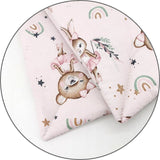 Lenjerie patut cu 3 piese, MimiNu, Cu cearceaf 120x60 cm, Pilota, Pernuta, Din bumbac certificat Oeko Tex Standard 100, Design, Little Ballerina Pink