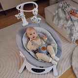 Balansoar, Lionelo, Bella, Multifunctional, Electric, Scaun reglabil, Ecran tactil si telecomanda, 6 miscari unice, 5 viteze, Cu melodii, Gri