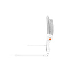 Protectie laterala pat, Lionelo, Eva, Cu buzunar accesorii, 150x35 cm, Conform cu standardul european de securitate BS7072, Gri