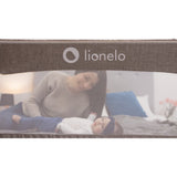 Protectie laterala pat, Lionelo, Eva, Cu buzunar accesorii, 150x35 cm, Conform cu standardul european de securitate BS7072, Gri