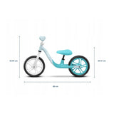 Bicicleta fara pedale, Lionelo, Alex, Usoara, Cu ghidon si sa reglabile, Greutate 3.3 Kg, Cu roti din spuma EVA, 12 inch, Turquoise