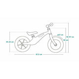 Bicicleta fara pedale, Lionelo, Bart, Usoara, Cu cadru din magneziu, Cu ghidon si sa reglabile, Greutate 3 Kg, 12 inch, Conform cu standardul european de securitate EN71, Sky Blue