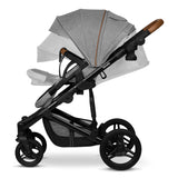 Carucior 2 in 1, Lionelo, Mari Tour, Cu landou individual si salteluta moale, Reversibil, Maner ajustabil, Plasa de tantari, Husa de picioare, Geanta parinti, 22 kg, Conform cu standardele europene de securitate EN1888 si EN1466, Gri