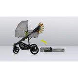 Carucior 2 in 1, Lionelo, Mari Tour, Cu landou individual si salteluta moale, Reversibil, Maner ajustabil, Plasa de tantari, Husa de picioare, Geanta parinti, 22 kg, Conform cu standardele europene de securitate EN1888 si EN1466, Gri