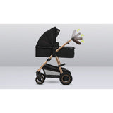 Carucior 3 in 1, Lionelo, Amber, Cadru aluminiu, Cu landou intarit si salteluta moale, Cu scoica auto testata ADAC, Reversibil, Cu accesorii, Geanta parinti, Pana la 22 kg, EN1888-1 EN1888-2 EN1466 ECE R129, Negru onyx