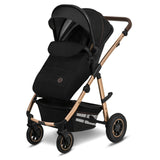 Carucior 3 in 1, Lionelo, Amber, Cadru aluminiu, Cu landou intarit si salteluta moale, Cu scoica auto testata ADAC, Reversibil, Cu accesorii, Geanta parinti, Pana la 22 kg, EN1888-1 EN1888-2 EN1466 ECE R129, Negru onyx
