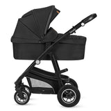 Carucior 3 in 1, Lionelo, Bianka, Transformabil, Cadru aluminiu, Cu landou si salteluta moale, Cu scoica auto, Cu multiple accesorii, Sustine 22 kg, 0 luni+, EN1466:2014+AC:2015, EN1888, Negru
