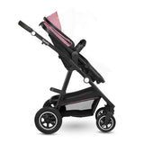 Carucior 2 in 1, Lionelo, Amber, Cadru aluminiu, Cu landou intarit si salteluta moale, Reversibil, Maner ajustabil, Huse pentru picioare, ploaie, Plasa de tantari, Geanta parinti, Pana la 22 kg, EN1888-1, EN1888-2, EN1466, Roz