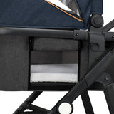 Carucior 2 in 1, Lionelo, Amber, Cadru aluminiu, Cu landou intarit si salteluta moale, Reversibil, Maner ajustabil, Huse pentru picioare, ploaie, Plasa de tantari, Geanta parinti, Pana la 22 kg, EN1888-1, EN1888-2, EN1466, Albastru