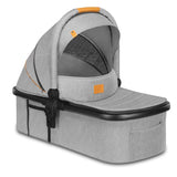 Carucior 3 in 1 Lionelo Amber, Cadru din aluminiu, Landou confortabil, Scaun auto testat ADAC, Accesorii incluse, Geanta parinti, pana la 22 kg, Certificat EN1888, Gri Deschis