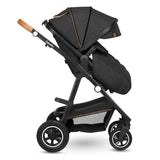 Carucior 3 in 1, Lionelo, Amber, Cadru aluminiu, Cu landou intarit si salteluta moale, Cu scoica auto testata ADAC, Reversibil, Cu accesorii, Geanta parinti, Pana la 22 kg, Gri Inchis