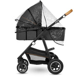 Carucior 3 in 1, Lionelo, Amber, Cadru aluminiu, Cu landou intarit si salteluta moale, Cu scoica auto testata ADAC, Reversibil, Cu accesorii, Geanta parinti, Pana la 22 kg, Gri Inchis