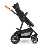 Carucior 3 in 1, Lionelo, Amber, Cadru aluminiu, Cu landou intarit si salteluta moale, Cu scoica auto testata ADAC, Reversibil, Cu accesorii, Geanta parinti, Pana la 22 kg, Gri Inchis