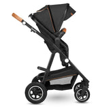 Carucior 3 in 1, Lionelo, Amber, Cadru aluminiu, Cu landou intarit si salteluta moale, Cu scoica auto testata ADAC, Reversibil, Cu accesorii, Geanta parinti, Pana la 22 kg, Gri Inchis