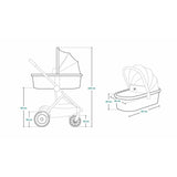 Carucior 2 in 1, Lionelo, Mika, Cadru din aluminiu, Cu landou intarit si salteluta moale, Reversibil, Maner ajustabil, Plasa de tantari, Husa de ploaie, de picioare, 22 kg, Conform cu standardele europene de securitate EN1888-1 EN1888-2, EN1466, Gri