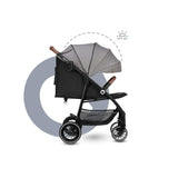 Carucior sport, Lionelo, Alexia, 6 luni+, Cu geanta pentru parinti, Amortizoare, Suport pentru biberon/pahar, Plasa de tantari, Saculet de picioare, Cu UPF50+, Cadru din aluminiu, 0- 15 kg, Conform cu standardul european de securitate EN1888-1, Gri