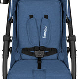 Carucior sport, Lionelo, Annet Plus, De la nastere, Cu accesorii si capotina XXL reglabila, 0 - 22 Kg, Conform cu standardele europene de securitate EN1888-1 si EN1888-2, Albastru Denim