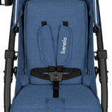 Carucior sport, Lionelo, Annet Plus, De la nastere, Cu accesorii si capotina XXL reglabila, 0 - 22 Kg, Conform cu standardele europene de securitate EN1888-1 si EN1888-2, Albastru Denim