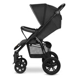 Carucior sport, Lionelo, Annet Tour, De la nastere, Cu capotina impermeabila, Cu filtru UPF 50+, Cu maner reglabil, Plasa de tantari, Suport biberon, Saculet pentru picioare, Pana la 22 kg, Cu certificare TUV, Negru