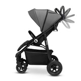 Carucior sport, Lionelo, Natt, De la nastere, Cu accesorii si capotina XXL reglabila, 0 - 22 kg, Conform cu standardele europene de securitate EN1888-1, EN1888-2, Gri