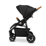 Carucior sport, Lionelo, Natt, De la nastere, Cu accesorii si capotina XXL reglabila, 0 - 22 kg, Conform cu standardele europene de securitate EN1888-1, EN1888-2, Negru Onyx