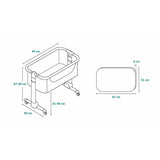 Patut co-sleeper, Lionelo, Timon, 3 in 1, Pliabil, Cu setare unghiulara, Reglabil in 6 pozitii pe inaltime, Din Aluminiu, 90x50 cm, Conform cu standardele europeane de securitate EN1130 si EN16890, Gri