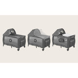 Patut pliant, Lionelo, Sven Plus, 120x60 cm, Cu doua nivele, Cu arcada jucarii, masuta de infasat, vibratii, melodii, conform cu standardele europeane de securitate EN716 si EN12221, Grey