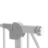 Poarta de siguranta, Lionelo, Truus Slim Led, Cu suruburi, Cu lumina Led cu senzor, 105 cm, Conform cu standardul european de securitate EN1930, Gri