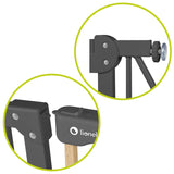 Poarta de siguranta, Lionelo, Truus Slim, Prin presiune, 105 cm, Conform cu standardul europeane de securitate EN1930, Gri/Natur
