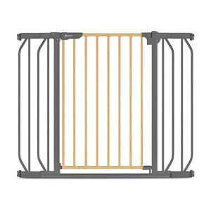 Poarta de siguranta, Lionelo, Truus Slim, Prin presiune, 105 cm, Conform cu standardul europeane de securitate EN1930, Gri/Natur