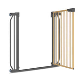 Poarta de siguranta, Lionelo, Truus Slim, Prin presiune, 105 cm, Conform cu standardul europeane de securitate EN1930, Gri/Natur