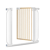 Poarta de siguranta, Lionelo, Truus Slim, Prin presiune, 105 cm, Conform cu standardul europeane de securitate EN1930, Gri/Natur