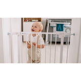 Poarta de siguranta, Lionelo, Truus Slim, Prin presiune, 105 cm, Conform cu standardul europeane de securitate EN1930, Negru/Natur