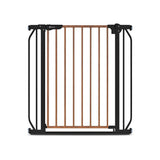 Poarta de siguranta, Lionelo, Truus Slim, Prin presiune, 105 cm, Conform cu standardul europeane de securitate EN1930, Negru/Natur