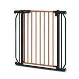Poarta de siguranta, Lionelo, Truus Slim, Prin presiune, 105 cm, Conform cu standardul europeane de securitate EN1930, Negru/Natur