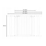 Poarta de siguranta, Lionelo, Truus Slim Led, Prin presiune, Cu lumina Led cu senzor, 105 cm, Conform cu standardul european de securitate EN1930, Alb
