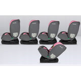 Scaun auto, Lionelo, Bastiaan i-Size, 4 in 1, Protectie laterala, Cu spatar inclinabil in 4 pozitii, Cu tetiera reglabila in 7 pozitii, Rotire 360 grade, Top Tether, 0-36 Kg, 40-150 cm, Cu Isofix, Conform cu ECE R129/03, Roz
