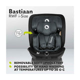 Scaun auto, Lionelo, Bastiaan RWF i-Size, Pozitie de somn, Protectie laterala, Rotire 360 grade, 0-36 Kg, Cu Isofix si Centura Top Tether, Conform cu standardul european de securitate ECE R129, Gri