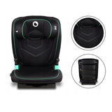 Scaun auto i-Size, Lionelo, Neal, Spatar reglabil in3 pozitii, Tetiera in 14 pozitii, Suport sticla inclus, 15-36 Kg, 100-150 cm, Cu Isofix, Conform ECE R129, Negru