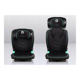 Scaun auto i-Size, Lionelo, Neal, Spatar reglabil in3 pozitii, Tetiera in 14 pozitii, Suport sticla inclus, 15-36 Kg, 100-150 cm, Cu Isofix, Conform ECE R129, Negru